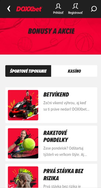 Bonusy Doxxbet sk