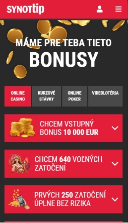 Bonusy Synottip Sk