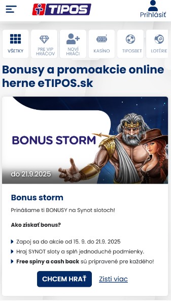 Bonusy Tiposbet Sk