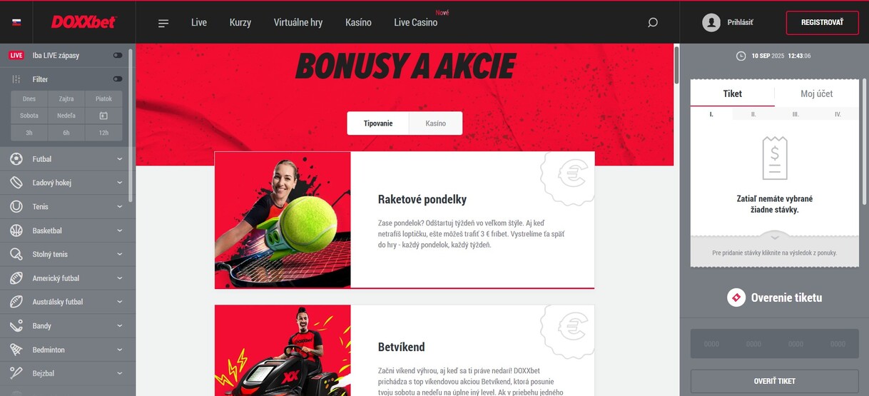 Doxxbet Bonusy sk