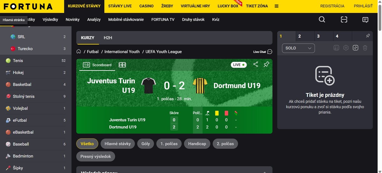 Fortuna Live Betting Sk