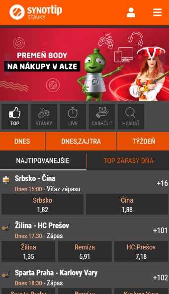 Homepage Synottip Sk