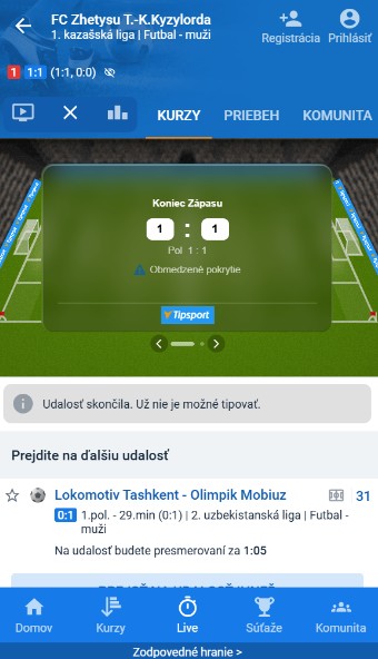 Live Tipsport SK