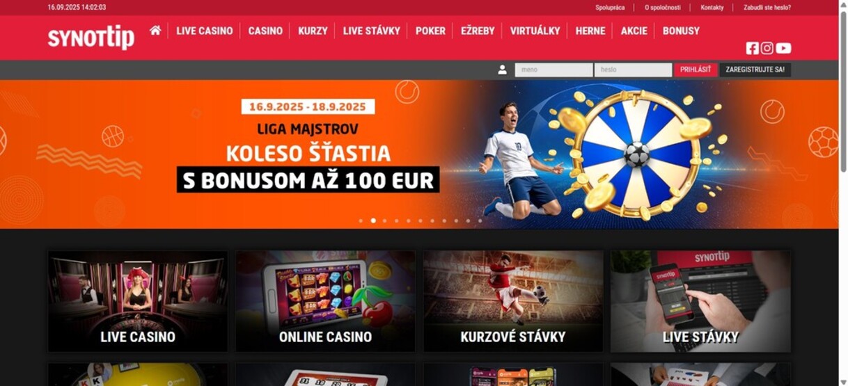 Synottip Homepage SK