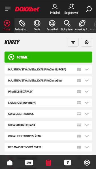 Doxxbet Bookmaker Futbal