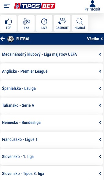 Tipos Bet Bookmaker Futbal