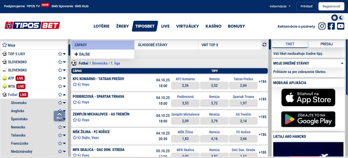 Tipos Bet Bookmaker Futbal